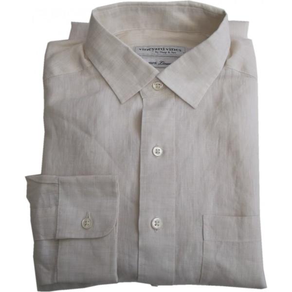 ヴィニヤードヴァインズ 長袖 リネンシャツ オフホワイト メンズ vineyard vines 00...