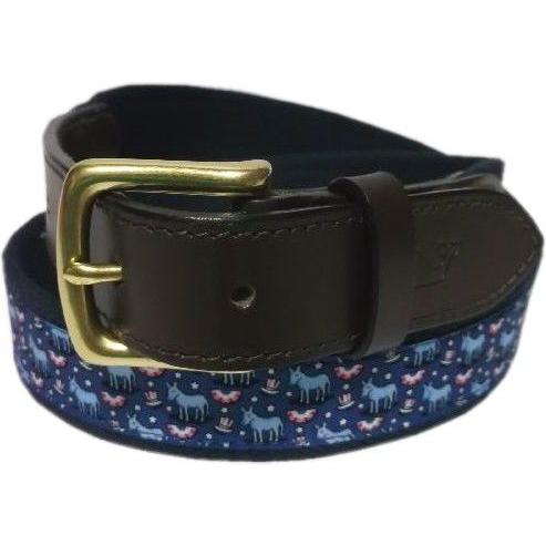 ヴィニヤードヴァインズ 本革製 レザー 布ベルト アメリカ製 ネイビー メンズ vineyard v...