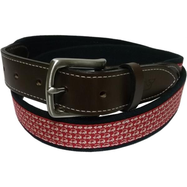 ヴィニヤードヴァインズ 本革製 レザー 布ベルト アメリカ製 レッド メンズ vineyard vi...