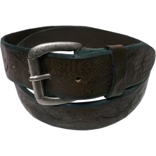 ウィルレザーグッズ 本革製 レザーベルト ブラウン メンズ WILL LEATHER GOODS 0...