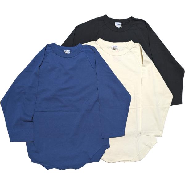 ワラワラスポーツ 3/4 ベースボール ティー ソリッド メンズ  Tシャツ 日本製 WALLA W...