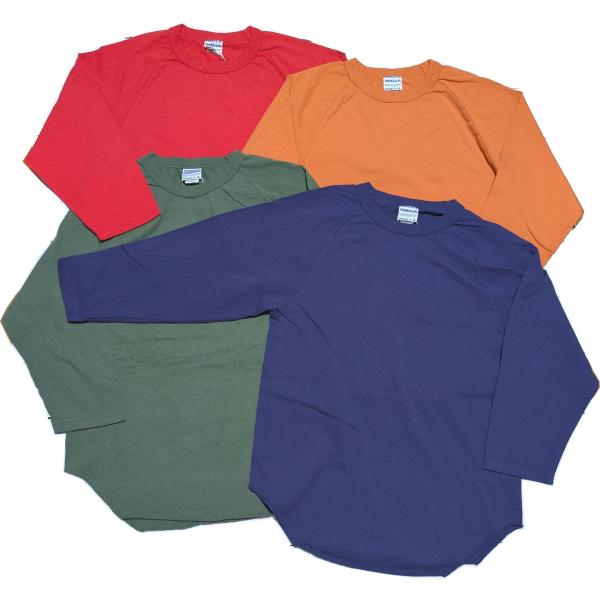 ワラワラスポーツ 3/4 ベースボール ティー ソリッド メンズ  Tシャツ 日本製 WALLA W...