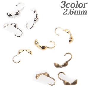 ボールチップ 2.6mm 20個入   日本製 国産 テグス ワイヤー 糸 端 アクセサリー チップ