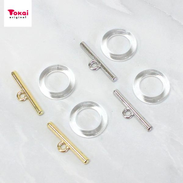 アクリルリングTバーセット リング22mmバー32mm ゴールド/シルバー | ビーズ  シンプル ...