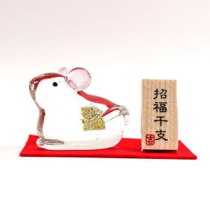 置き物 金のねずみ 一匹   置物 とんぼ玉 干支 開運 子 ね ねずみ 金箔 金運 お正月 手芸 手芸用品 手作り 開運グッズ トン