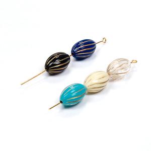 ヴィンテージアクリル ナツメ 15×9mm 6...の詳細画像2
