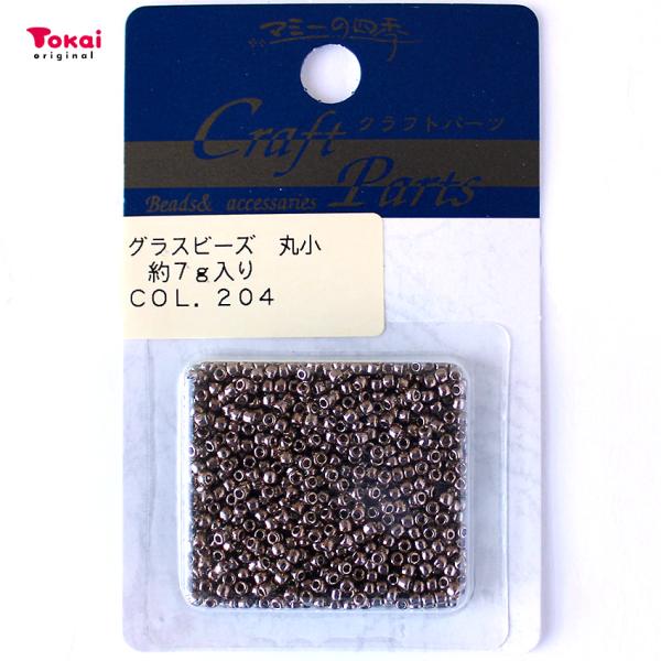 マミー グラスビーズ 丸小 col.204 | ビーズ バラ グラス テグス編み ガラス
