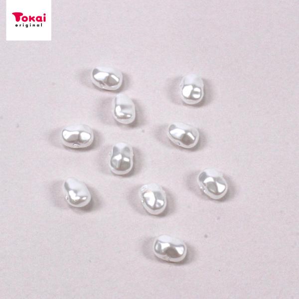 バロックパールビーズ 4×7.2mm ホワイト 10個 | バロック パール ビーズ ネックレス ピ...