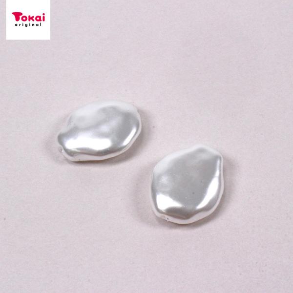 バロックパールビーズ 16×20mm ホワイト 2個入 | バロック パール ビーズ ネックレス ピ...