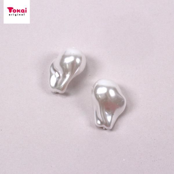 バロックパールビーズ 15×22mm ホワイト 2個入 | バロック パール ビーズ ネックレス ピ...