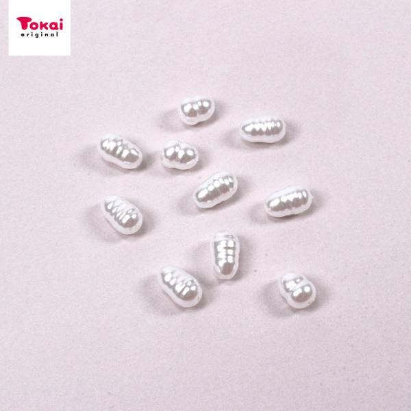 バロックパールビーズ 6×10mm ホワイト 10個入 | バロック パール ビーズ ネックレス ピ...