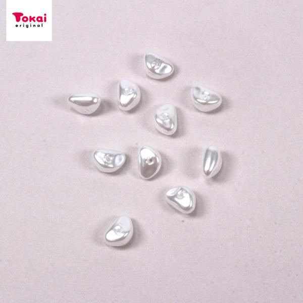 バロックパールビーズ 8×5mm ホワイト 10個入 | バロック パール ビーズ ネックレス ピア...