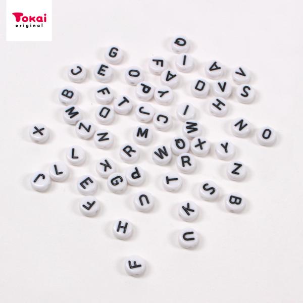 アクリルビーズ アルファベット 52個入(A-Z 各2個入) | レタービーズ メッセージビーズ メ...