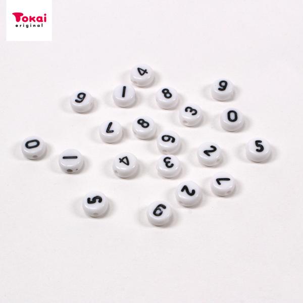 アクリルビーズ 数字 20個入(0-9 各2個入) | レタービーズ メッセージビーズ メッセージア...