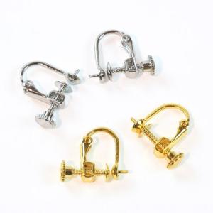 イヤリング 金具 ネジ芯 ネジバネ 小 3.5mm ゴールド シルバー   パーツ イヤリングパーツ イヤリング金具 アクセサリー金具