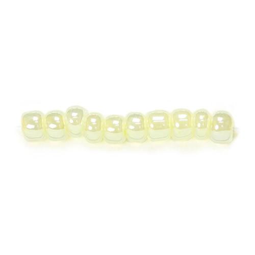 グラスビーズ 丸大 7g セイロン着色／142薄黄 | ハンドメイド アクセサリー 手芸 ビーズ ト...