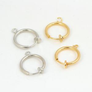 イヤリング 金具 パイプイヤリング金具 シルバー ゴールド   イヤリングパーツ アクセサリー金具 アクセサリーパーツ フープイヤリング