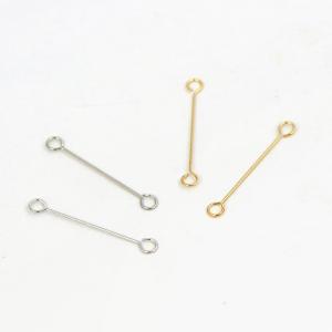 9ピン ピアノ線 0.3×15mm 約10本 シルバー ゴールド アクセサリー金具 ハンドメイド アクセサリー パーツ