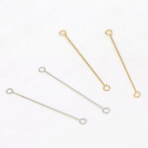 9ピン ピアノ線 0.3×25mm 約10本 シルバー ゴールド アクセサリー金具 ハンドメイド アクセサリー パーツ
