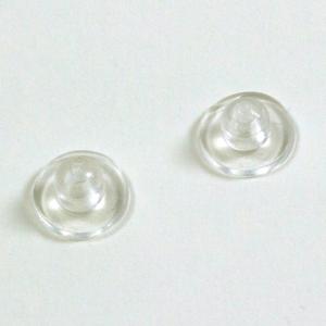 イヤリングゴム チョウ バネ用 クリア 差込 1ペア   イヤリング パーツ カバー ハンドメイド シリコン トーカイ