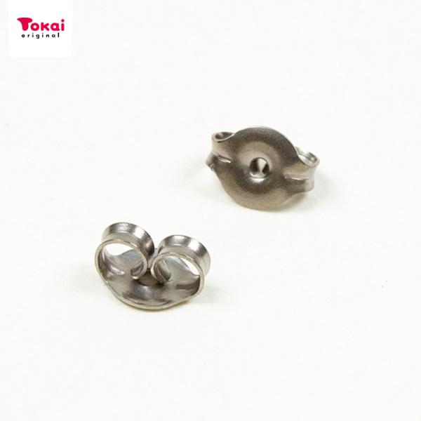 ピアスキャッチ チタン 小 1ペア | キャッチ ピアスパーツ ピアス金具 アクセサリー金具 アクセ...