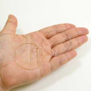 ノンホールイヤリング樹脂フープ 約43mm |...の詳細画像4