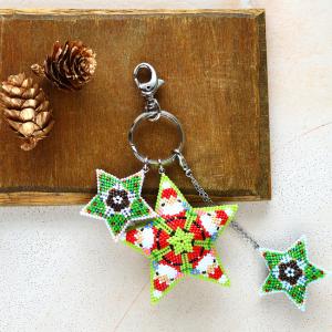 スターオーナメントキット クリスマス   ビーズキット オーナメント キーホルダー スター クリスマス オリジナル MIYUKI キット クラフト
