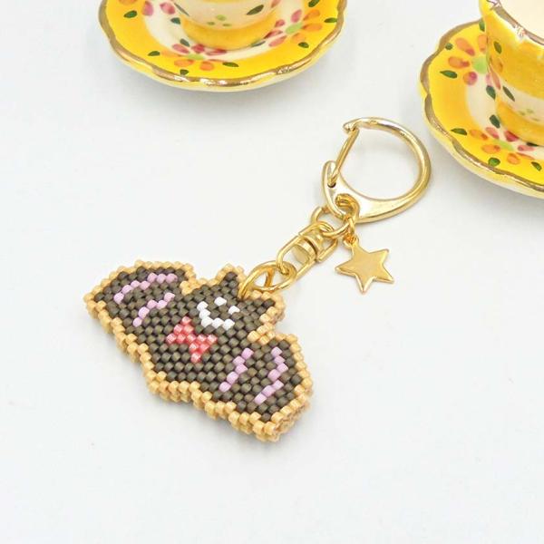 ビーズキット アイシングクッキー風キーホルダー ハロウィン コウモリ | ビーズ キット ステッチ ...
