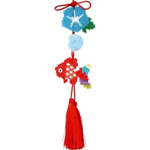 ビーズキット つるし雛キット 犬・椿 BFK532｜ビーズ ステッチ キット