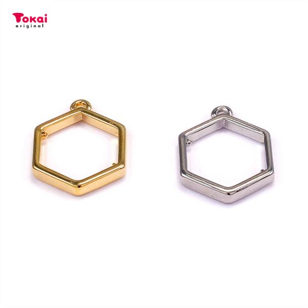 CraftCafe フレームペンダント 六角形 約15×13mm 2ヶ | カンあり ヘキサゴン ア...