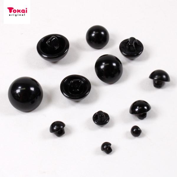 人形作り 目玉 釦 黒 4ケ入 4mm 6mm 8mm 10mm 11.5mm 13mm | 目玉パ...