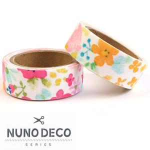 NUNO DECO TAPE 15 森のうた 全2色   KAWAGUCHI ヌノデコテープ 布デコテープ 手芸 手作り ハンドメイド 小学生 工作 夏休み