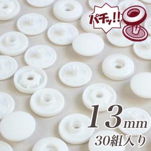 CraftCafe 簡単プラホック 約13mm 30組入 ホワイト｜ワンタッチプラスナップ