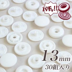 CraftCafe 簡単プラホック 約13mm 30組入 ホワイト｜ワンタッチプラスナップ プラスナップ 打ち具不要 1.3cm 便利 トーカイ