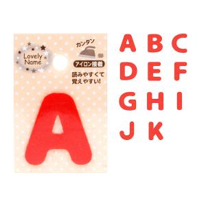 クラフトハートトーカイ 【ブルー】 お名前ワッペン【N〜Z】 アイロン