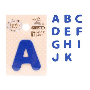 クラフトハートトーカイ 【ブルー】 お名前ワッペン【N〜Z】 アイロン
