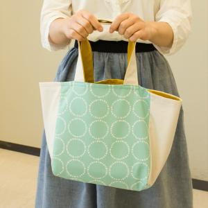参考寸法図 （寸法図・レシピ） マチ広 リーバシブルトート