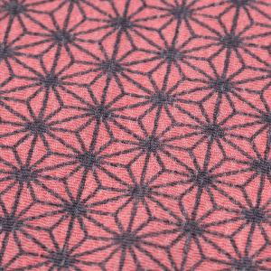 【在庫限り】カットクロス 麻の葉模様 ちりめん友仙幅 70×48cm ピンク｜生地 布 布地 はぎれ カット布 カットクロス 話題の和柄 ちりめん つまみ細工
