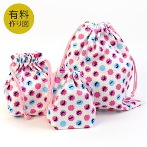 クラフトハートトーカイ 作り図 リボン体操着袋・お弁当袋・コップ袋