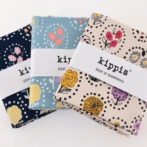kippis 夏の花 オックス 50cm カットクロス｜生地 布 布地 はぎれ カット布 カットクロス 北欧風 北欧柄 北欧テイスト コットン100％
