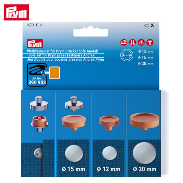 Prym プリム 脱着しやすい アノラックスナップ 取付けコマ （12mm/15mm/20mm） 6...