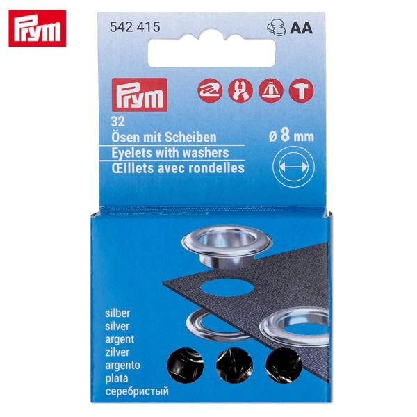 Prym プリム 片面ハトメ 内径8mm シルバー 32組 542415 | ソーング ハトメ カシ...