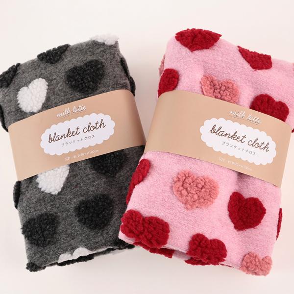 milk latte ブランケットクロス ハート 70×100 カットクロス | 生地 布 布地 は...