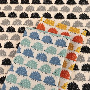 リネンライクスラブ Hedgehog 50cm カットクロス | 生地 布 布地 はぎれ カット布 コットン100％ ざっくり シャリ感 リネンライク リネン風 ヘッジホッグ