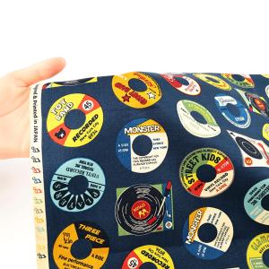 レコード柄 オックス 50cm カットクロス ...の詳細画像5