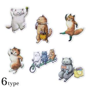 クリエイターズワッペン カマノレイコ シール アイロン 両用タイプ  2way  | 猫 ワッペン アイロン接着 ワンポイント 通園 通学