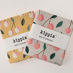 生地 布 kippis さくらんぼ オックス 50cm カットクロス | 布地 はぎれ カット布 キッピス かわいい 北欧調 北欧テイスト 北欧風