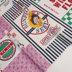 生地 布 Lovely Panic Label&amp;Sack2 武石正子パネル 110cm×1m カットクロス | 布地 はぎれ カット布 かわいい おしゃれ レトロ