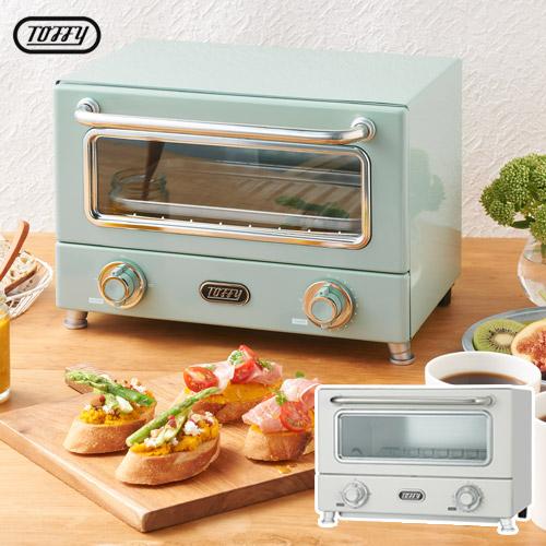Toffy トフィー 遠赤ヒーター オーブントースター ガーリー グリル 遠赤外線 横型 2枚焼き ...