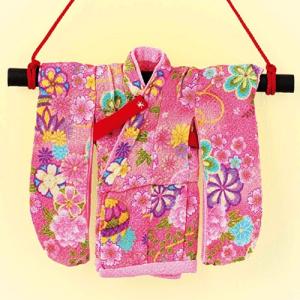 クラフト 和調手芸 ちりめんキット ミニチュア着物 京ちりめん ミニ着物 ピンク